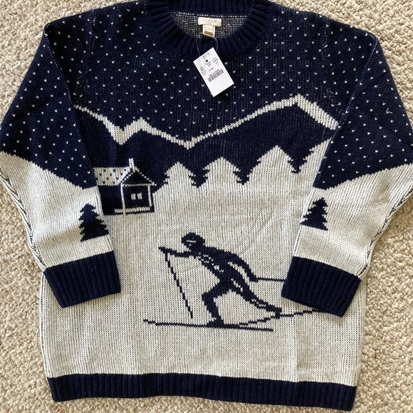 J. Crew Factory Intarsia ski scene sweater - Picture 2 of 3